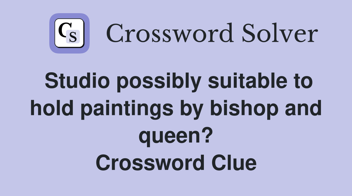 Studio possibly suitable to hold paintings by and queen